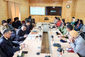 Chief Secretary chairs review meeting on Cleanliness Drive in Leh Town.