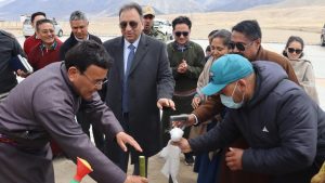 Chief Secretary Ashish Kundra visits Taruthang Campus, University of Ladakh.