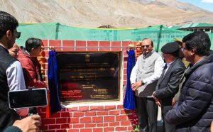 L-G Vinai Kumar Saxena attends Hospital-renaming ceremony in Kargil.