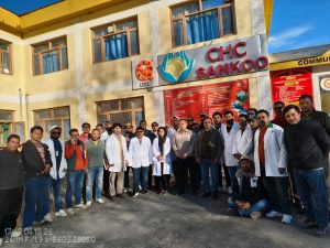 Commissioner Secretary Dr Laltinkhuma Franklin reviews healthcare facilities at CHC Sankoo.