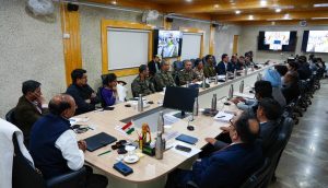 L-G Vinai Kumar Saxena reviews preparations for historic exposition of Holy Relics of Tathagata Buddha.