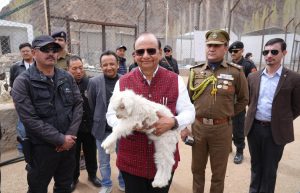 L-G Vinai Kumar Saxena visits Pashmina Goat Farm at Upshi Reiterates vision to establish Ladakh as a global hub for finest Pashmina wool.