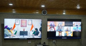 L-G Vinai Kumar Saxena formally inaugurates five new districts in Ladakh.