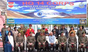 Over 950 patients screened, 215 surgeries conducted L-G lauds Fire & Fury Corps-led initiative for bringing specialised eye care to far-flung areas of Ladakh.