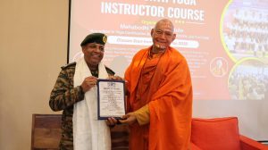 1-Month Certified Yoga Instructor Course inaugurated at Mahabodhi International Meditation Centre.