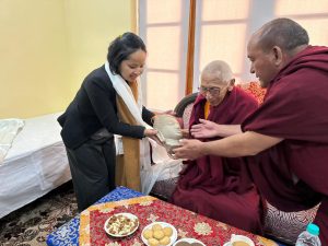 His Eminence the 9th Thiksey Rinpoche Visits Jivetsal, Pays Homage to Sacred Relics of Tathagata Buddha.