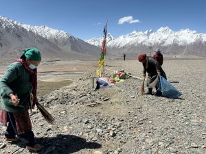 Mega Cleanliness Drive Conducted at Karsha Ahead of Holy Relics Exposition.