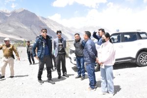 Administrative Secretary Visits Proposed Industrial Area in Nubra.