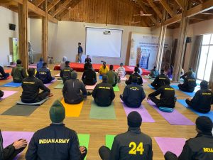Day 12 of Yoga Session Conducted at MIMC by Yoga Expert Rohit Rawat.