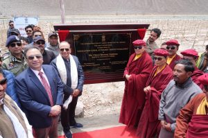 L-G Vinai Kumar Saxena inaugurates 2 km-long Mahey Tokpo-Raldho irrigation canal At altitude of over 14,000 feet.