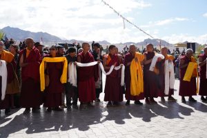 Sacred Holy Buddha Relics Return to Leh, Inspiring Massive Gathering of Monks, Nuns, and Devotees at Dharma centre.