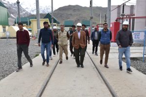 Deputy Commissioner Drass visits PGCIL Grid Station, Interacts with staff.
