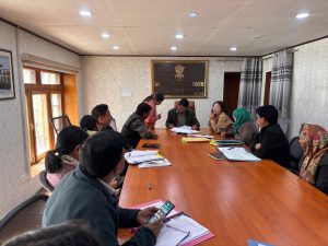 Shri Delex Namgyal, JKAS, Assistant Commissioner Revenue, Leh chaired a meeting regarding Compassionate Appointment under SRO-43 on May 16, 2026, at the VC Room, DC Office Leh.