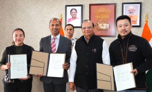 On L-G VK Saxena's initiative, UT Administration signs tripartite MoU for Ladakh Bike Week.