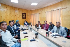 Chief Secretary Ashish Kundra chairs meeting on Citizen-Centric Urban Mobility Audit in Ladakh.