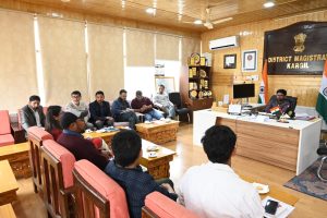 DC Kargil Reviews Entrepreneurship Initiatives; Stresses Promotion of Indigenous Products.