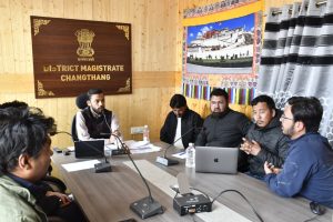 DC Changthang Reviews Progress of Ongoing Construction Works.