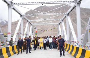 L-G VK Saxena inaugurates ₹27.18-Crore Udmaroo bridge over Shayok River in Nubra district.