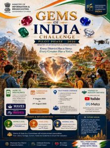 Ministry I&B Launches Pilot Phase of 'Gems of India' Challenge to Spotlight Grassroots Digital Creators.