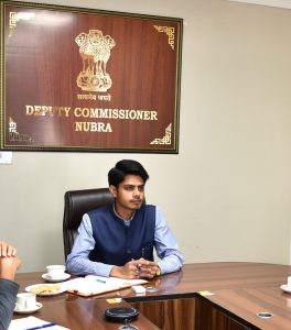 DC Nubra Reviews Progress of PMGSY Developmental Works in Nubra District.