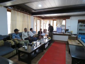 DC Sham Inspects Garbage Vulnerable Points of Liker, Saspol and Khaltse; PHC and Key Government Offices at Saspol.