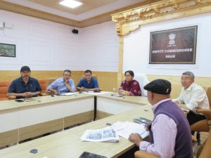 DC Sham Chairs Review Meeting on Education Department Schemes.