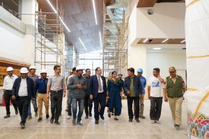 Chief Secretary Inspects Ongoing Construction of New Terminal Building at Leh Airport.