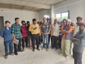 Assistant Labour Commissioner Inspects Construction Site at Skara Over Non-Payment of Wages.
