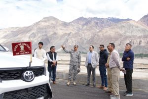 Chief Secretary, Kundra reviews expansion plan and ongoing works at Thoise airport.