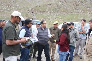 Chief Secretary assesses Conservation of Ancient Petroglyphs and High-Altitude Medicinal Flora on Third day of Nubra Visit.