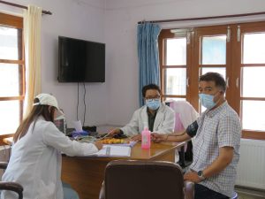 Department of Information and Public Relations, Khaltse, Ladakh BMO Khaltse Conducts TB and NCD Screening Camp at CHC Khaltse.
