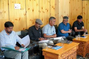 EC Er. Phunchok Tashi Chairs Review Meeting on Restoration of in Flash Flood-Affected Areas of Kargil.