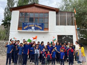 Har Ghar Tiranga Rally Observed at PM Shri Government High School Lamayuru.