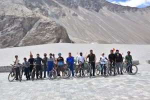 Cycle Rally Held in Nubra District as Part of Har Ghar Tiranga Campaign.