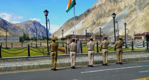 EC Aga Syed Mujtaba Musavi Unfurls National Flag at Council Secretariat, Kargil.