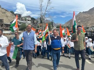 Tiranga Rally Organised in Kargil Under Har Ghar Tiranga Campaign.