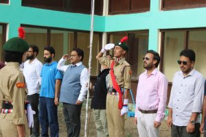 Government Degree College Drass Celebrates 80th Independence Day with Flag Hoisting Ceremony.
