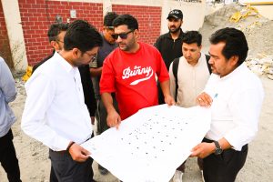 DC Inspects Construction of Multi-Sports Complex at Kargil Town.