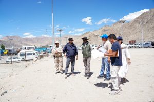 Administrative Secretary, HUDD Inspects Development Projects in Leh.