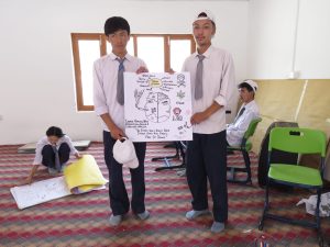 Painting Cum Drawing Competition on ‘Nasha Mukt Bharat Abhiyan’ Held at GHSS Khaltse.