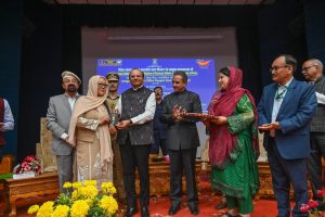MoS External Affairs Kirti Vardhan Singh and L-G VK Saxena inaugurate Post Office Passport Seva Kendra in Kargil.