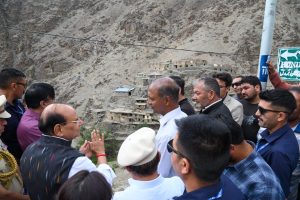 L-G VK Saxena visits heritage village Hunderman in Kargil.