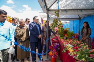 Horticulture Department organises Kisan Mela-cum-Food and Flower Exhibition in Leh.