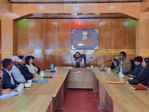 Department of Information and Public, UT Ladakh, SDM Nyoma Chairs Review Meeting with Sectoral Heads.