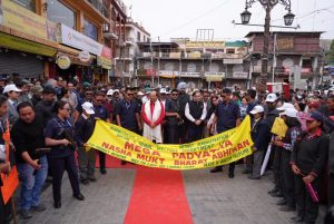 Hon’ble Lieutenant Governor Leads UT-wide Drug Awareness Padyatra Under Nasha Mukt Bharat Abhiyan, Reaffirms Commitment Towards a Drug-Free Ladakh.