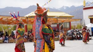 Holy Chams and Sacred Thangka & Butter sculpture art Display Held at Dharma Centre on Third Day of Ladakh Festival 2026.
