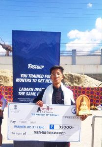 EJM College Student Secures Runner-Up Position in Ladakh Marathon.