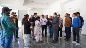 Chief Secretary Ashish Kundra inspects facilities for establishment of IIM Jammu Satellite Campus in Leh.