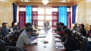 Chief Secretary Ashish Kundra holds meeting with District Officers in Zanskar.