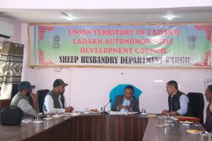 Director Sheep Husbandry Department UT Ladakh Reviews Progress of Kargil and Drass Districts.